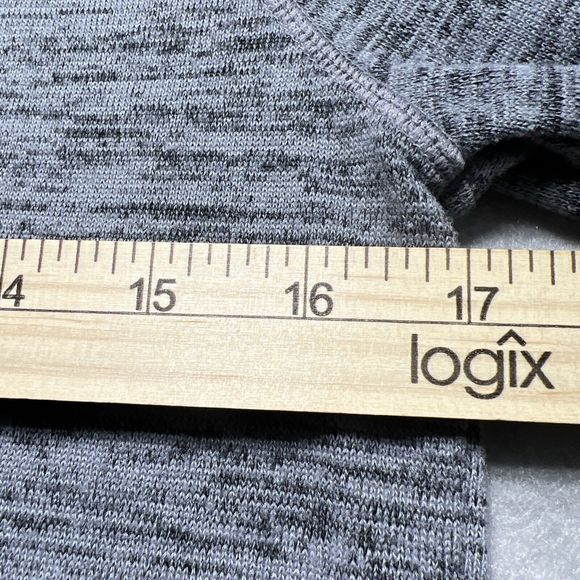 Athleta No Sweatin It Sharkbite Gray Crew Neck Pullover Sweater Women’s Size: S - Picture 9 of 13